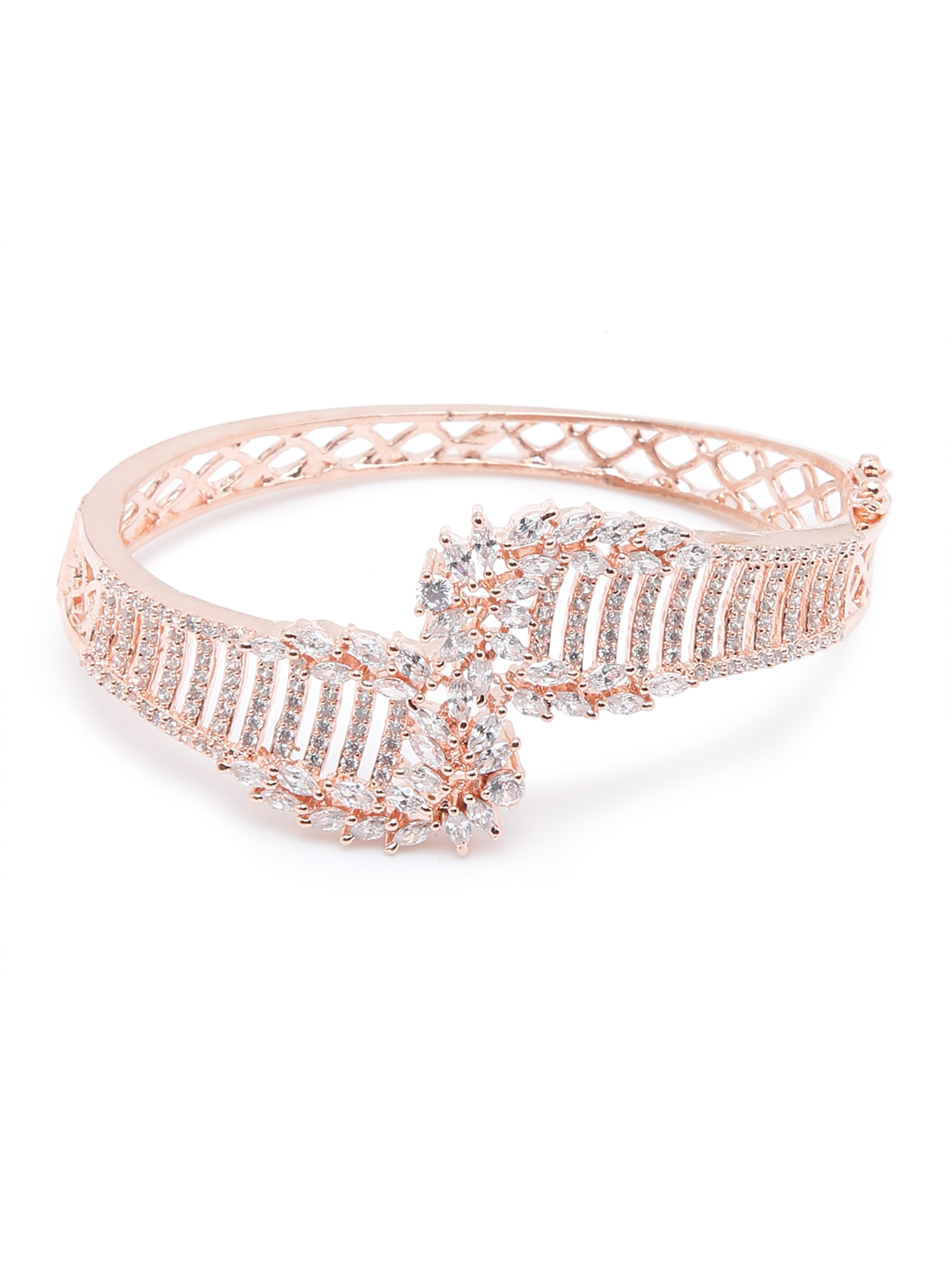 YouBella Jewellery Celebrity Inspired Gold Plated American Diamond Bracelet for Girls and Women